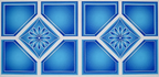 10 FEET Do-It-Yourself Classic 6in Meadow Blue Pattern Borderlines Kit